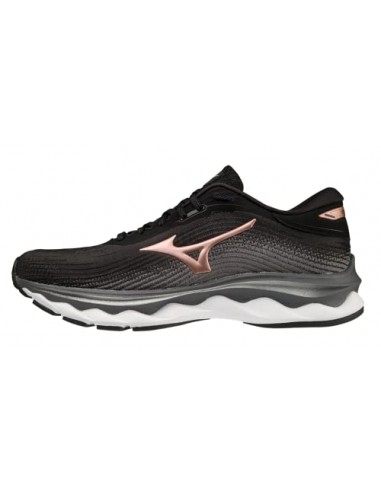 Mizuno Damen Wave Sky 5 (W) Laufschuhe, Schwarz, Rosecopper Quiet Shade, 38 EU