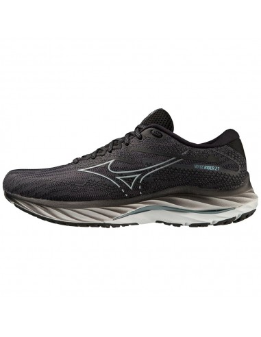 Mizuno Herren Wave Rider 27 Laufen, Ebenholz Iblue Schwarz, 42 EU